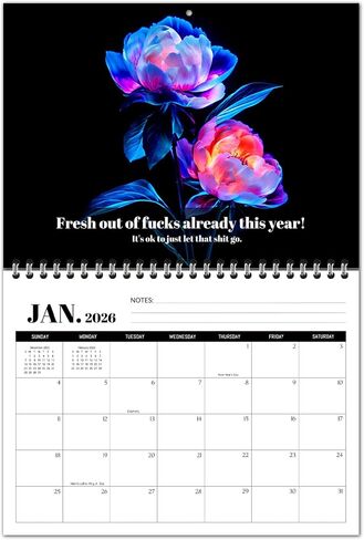 2026 Calendar for Tired Women,Fuck It Calendar 2026,Tired Women Calendar,Funny party gift Home Office Wall Calendar - Funny Monthly Calendar Gag Gift for Womens in Saudi Arabia