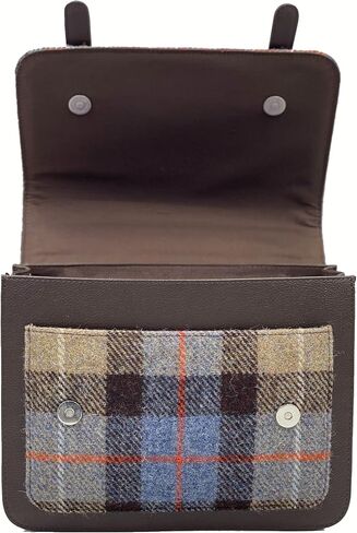حقيبة رسول للسيدات مع حزام جسم متقاطع قابل للتعديل ، 100 ٪ Harris Tweed & Vegan Leather ، 8.6 '× 8.4' × 2.7 ' in Saudi Arabia