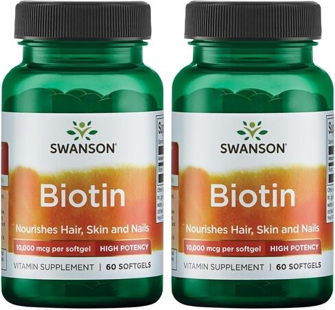 Swanson Super Strength Biotin Vitamin 10000 mcg 60 Sgels in Saudi Arabia