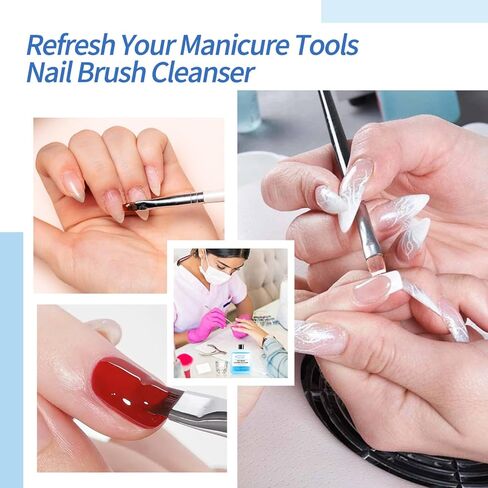 محلول تنظيف فرشاة الأظافر - منظف فرشاة تزيين الأظافر 40 مل لمنتجات المانيكير، منظف فرشاة الأظافر سهل الاستخدام بشكل أفضل لتصميم فن الأظافر in Kuwait