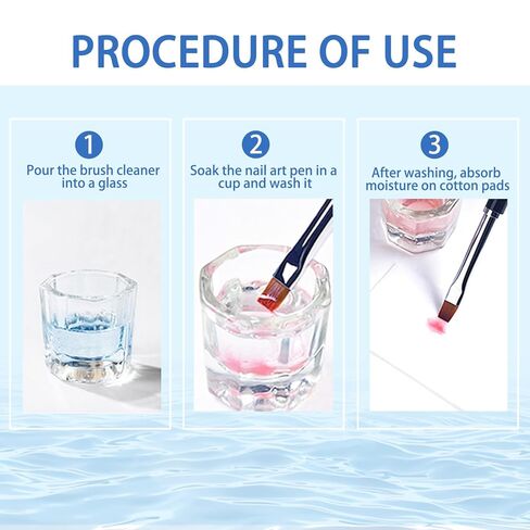 محلول تنظيف فرشاة الأظافر - منظف فرشاة تزيين الأظافر 40 مل لمنتجات المانيكير، منظف فرشاة الأظافر سهل الاستخدام بشكل أفضل لتصميم فن الأظافر in Kuwait