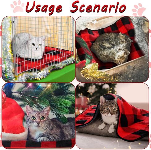 4 Pcs Waterproof Guinea Pig Blankets Washable Small Animal Fleece Bedding Absorbent Guinea Pig Cage Liners Reusable Pet Pee Pad Sleep Mat Pad Cover for Hamster Ferret (Paw Print,24 x 16 Inch) in Saudi Arabia