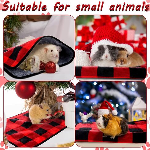 4 Pcs Waterproof Guinea Pig Blankets Washable Small Animal Fleece Bedding Absorbent Guinea Pig Cage Liners Reusable Pet Pee Pad Sleep Mat Pad Cover for Hamster Ferret (Paw Print,24 x 16 Inch) in Saudi Arabia