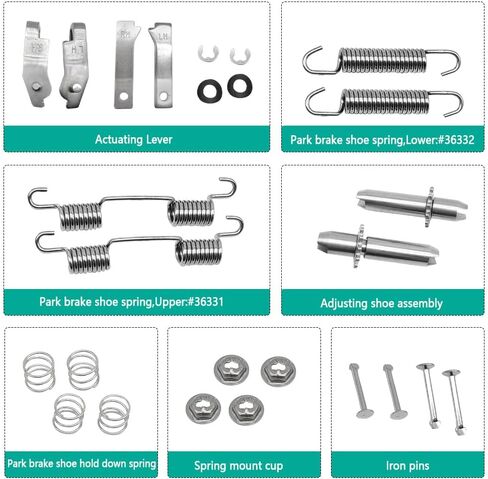 Parking Brake Hardware Kit Compatible with Chevy Corvette C2 C3 LH & RH 1965-1982, Stainless Steel Parking Brake Component Spring Tools in Saudi Arabia