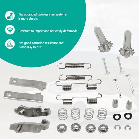 Parking Brake Hardware Kit Compatible with Chevy Corvette C2 C3 LH & RH 1965-1982, Stainless Steel Parking Brake Component Spring Tools in Saudi Arabia