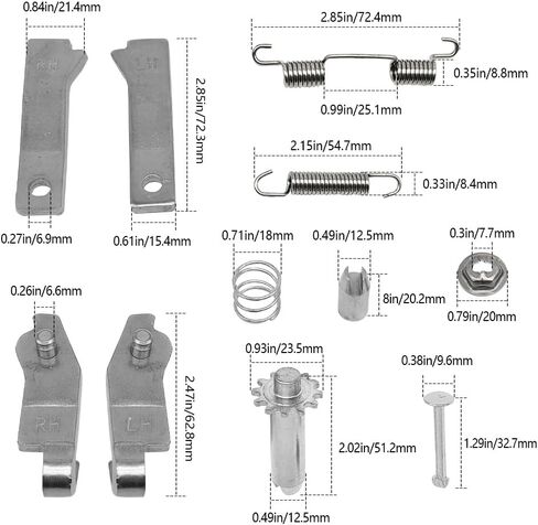 Parking Brake Hardware Kit Compatible with Chevy Corvette C2 C3 LH & RH 1965-1982, Stainless Steel Parking Brake Component Spring Tools in Saudi Arabia