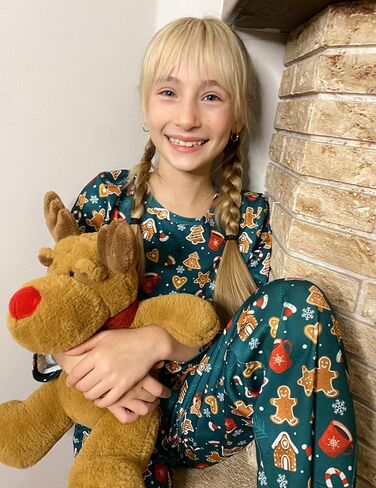 Arshiner Pajamas Set for Girls Long Sleeve & Pants Pjs Soft Cute Print Lounge Sets in Saudi Arabia