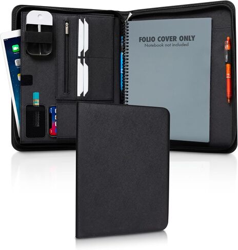 Luxury Folio Cover Compatible with Rocketbook Pro 2.0, Everlast, Wave, Fusion, Panda, Smart Reusable Notebook - Letter Size A4 Portfolio Organizer Multiple Pockets & Sections - Smart Notebook 8.5x11 in Saudi Arabia