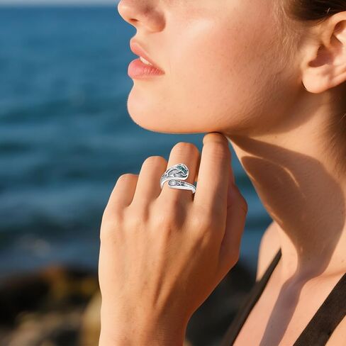 MONGAS Hummingbird Ring Sterling Silver Bird Thumb Rings Bird Spoon Ring Hummingbird Jewelry Gifts for Women in Saudi Arabia