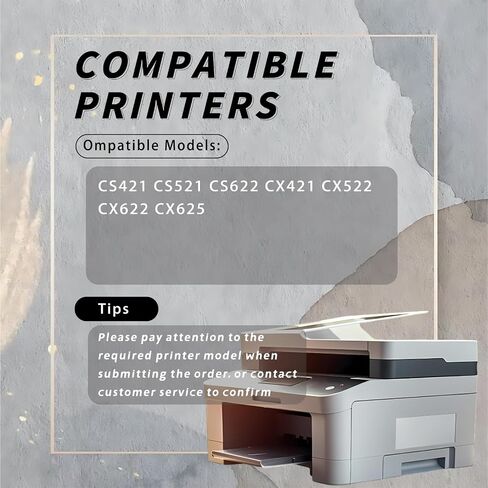 وحدة تطوير CS421 متوافقة مع طابعات Lexmark CS421 CS521 CS622 CX421 CX522 CX622 CX625، الطباعة المكتبية سهلة وسلسة (عبوة واحدة باللون الأسود) in Kuwait