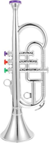 قطعة واحدة من NUOBESTY دعامة البوق الموسيقية ذات الطلاء المزيف لعبة نموذج البوق للأطفال أداة تعلم أدوات الرياح المبكرة in Kuwait