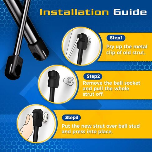 ARANA 4339 Hood Struts for Ford F250/F350/F450 Super Duty 1999-2007, Front Hood Shocks Lift Support for Ford Excursion 2000-2005, Replacement OEM 95892 F81Z16C826AA 013661, 2 Pcs in Saudi Arabia