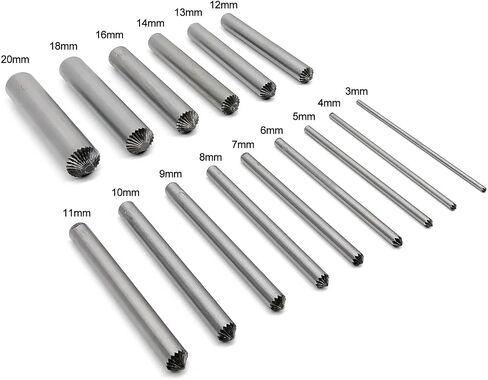 Flowering Cracking Punch Tool Rod for 1-16mm Diameter Eyelets Grommet Ring Air Hole Semi Half Rivet Install DIY 45# Steel(9mm) in Saudi Arabia