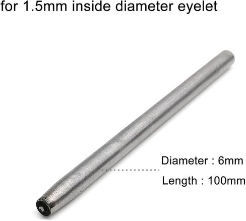 Flanging Punch Tool Rod for 1-10mm Inner Diameter Eyelets Grommet Ring Air Hole Semi Half Rivet Install DIY 45# Steel(1.5mm) in Saudi Arabia