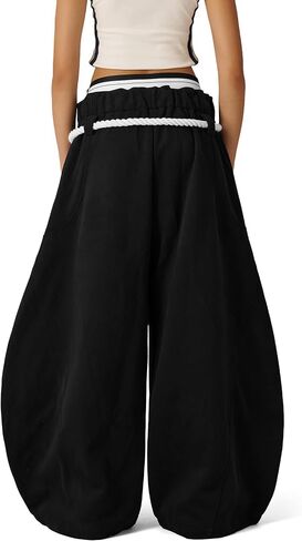 Aelfric Eden Super Baggy Barrel Sweatpants Womens Double Waist Wide Leg Sweatpants Casual Pants Trousers in Saudi Arabia