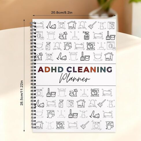 مخطط تنظيف ADHD للبالغين، جدول التنظيف وقائمة المراجعة منظم يومي/أسبوعي/شهري للتنظيف المنزلي ودفتر مخطط المهام مع أجهزة تعقب للمهام المنزلية in Kuwait