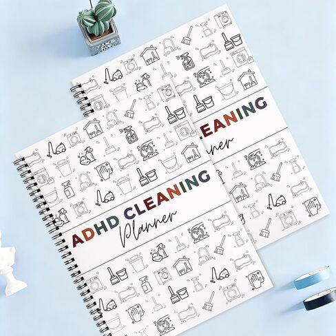 مخطط تنظيف ADHD للبالغين، جدول التنظيف وقائمة المراجعة منظم يومي/أسبوعي/شهري للتنظيف المنزلي ودفتر مخطط المهام مع أجهزة تعقب للمهام المنزلية in Kuwait