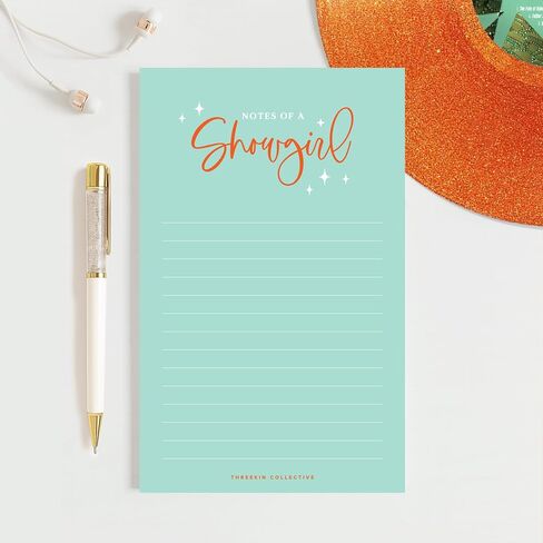 ThreeKin From the Desk of a Showgirl To-Do Planner - مفكرة يومية قابلة للتمزيق (50 ورقة، 5 × 8 بوصة) لتحقيق أقصى قدر من الإنتاجية - للعمل والمدرسة والمنزل - علامة تجارية مملوكة للنساء في الولايات المتحدة الأمريكية in Saudi Arabia