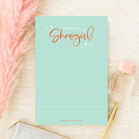 ThreeKin From the Desk of a Showgirl To-Do Planner - مفكرة يومية قابلة للتمزيق (50 ورقة، 5 × 8 بوصة) لتحقيق أقصى قدر من الإنتاجية - للعمل والمدرسة والمنزل - علامة تجارية مملوكة للنساء في الولايات المتحدة الأمريكية in Saudi Arabia