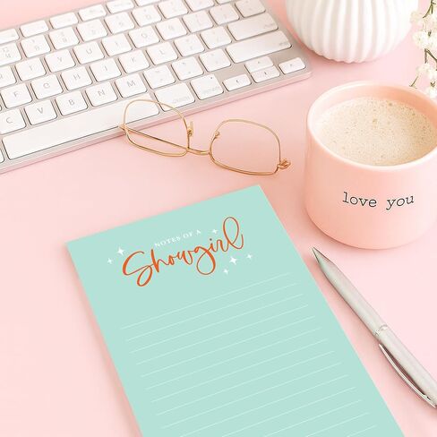ThreeKin From the Desk of a Showgirl To-Do Planner - مفكرة يومية قابلة للتمزيق (50 ورقة، 5 × 8 بوصة) لتحقيق أقصى قدر من الإنتاجية - للعمل والمدرسة والمنزل - علامة تجارية مملوكة للنساء في الولايات المتحدة الأمريكية in Saudi Arabia