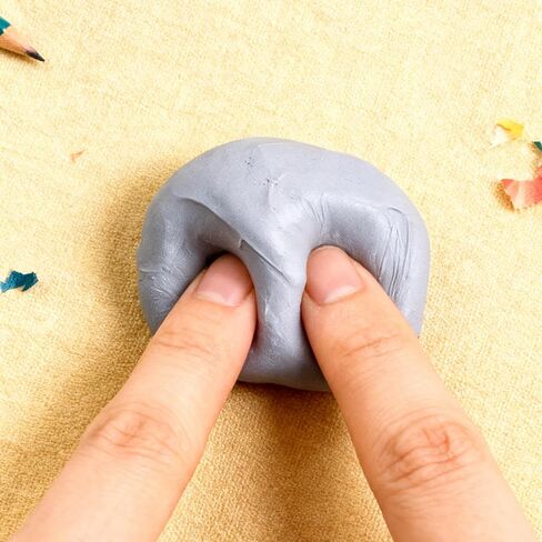 Kneadable Eraser for Artists,Soft Moldable, Absorbent Kneaded Eraser, Perfect for Sketching, Drawing, Charcoal, Graphite, Art Blending, Non-Toxic, Reusable,1 Pack, Grey, with Storage Case in Kuwait
