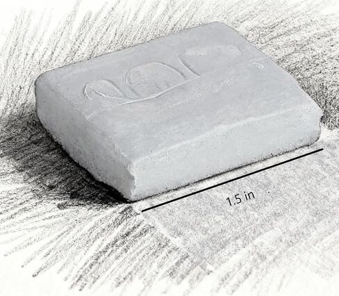 Kneadable Eraser for Artists,Soft Moldable, Absorbent Kneaded Eraser, Perfect for Sketching, Drawing, Charcoal, Graphite, Art Blending, Non-Toxic, Reusable,1 Pack, Grey, with Storage Case in Kuwait