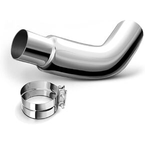 طرف عادم الكوع، طرف عادم ديزل كروم 4 بوصة مع مشبك، طرف عادم الكوع 4 إلى 6 بوصة لشاحنات البيك اب in Kuwait