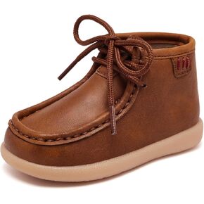 MORENDL Baby Boy & Girl Boots Infant First Walking Shoes Toddler Non-Slip Lace-Up Dress Shoes in Kuwait