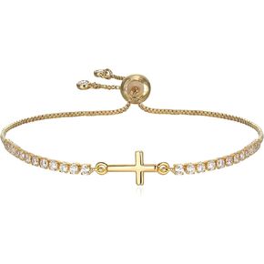 FANZE Tennis Bracelets for Women Dainty Trendy Adjustable Bracelet Jewelry Gift in Kuwait