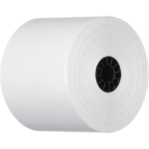 [عبوة من 100 لفة] إضافة شريط آلي/لفات ورق آلة حاسبة 2-1/4 × 150 قدم طبقة واحدة من ورق السندات الأبيض لآلة حاسبة الطباعة El-1750 1801 P23 ذات 10 مفاتيح in Kuwait