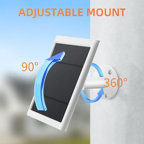 Solar Panel for Ring Camera, 4W Solar Charger Compatible with Ring Spotlight &Stick Up Outdoor Cam Battery, 10ft Long Cable with USB-C to Ring Barrel Plug Adapter in Saudi Arabia