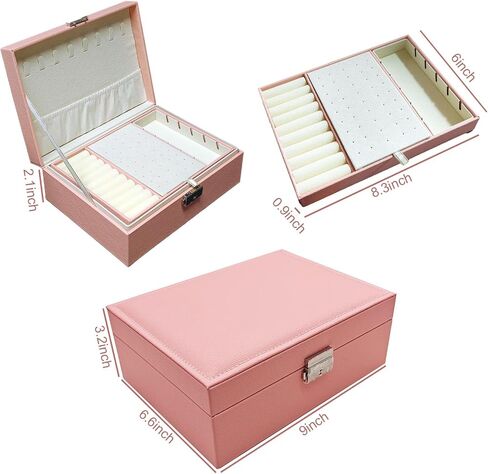 Jewelry Box with Hair Accessories for Girls, Hair Clips/Barrettes/Hair Ties/Bows/Toy Rings/Bracelets/Earrings/Hair Ropes/Hair Elastics, Gift Toys for Teen, Girls aged 4 5 6 7 8-12 in Saudi Arabia