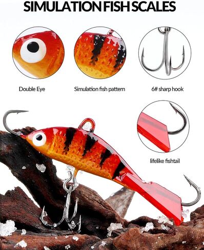 THKFISH Ice Fishing Lures Ice Fishing Jigs Ice Fishing Gear Hard Fishing Lures and Jigs Walleye Ice Fishing Kit Crappie Panfish Pike Jigs,14/26/40PCS in Saudi Arabia