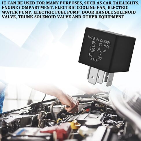 2 PCS P6STD FOAB-14B192-AA Automotive Relays, 12V 5 Pin Fuel Pump Starter Relays for Ford F-150, Explorer, Expedition, Transit, Ensure Stable Operation of Automotive Electrical Systems in Kuwait