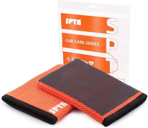 SPTA Professional Detail Products - Clay Decontamination Towel - Effective Cleaning & Release of Paint Contaminants; Fine Grade Microfiber Car Towel; Enhance Gloss & Depth of Color -12" x 12" -CB308 in Saudi Arabia