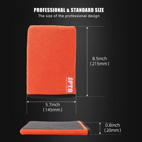 SPTA Professional Detail Products - Clay Decontamination Towel - Effective Cleaning & Release of Paint Contaminants; Fine Grade Microfiber Car Towel; Enhance Gloss & Depth of Color -12" x 12" -CB308 in Saudi Arabia