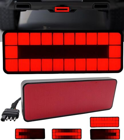 2" Receiver Tow Hitch Light Cover Pixel Bright LED RV SUV Van Truck Rectangler Small Square Red Reflector with Plug Brake Reverse Sequential Signal in Saudi Arabia