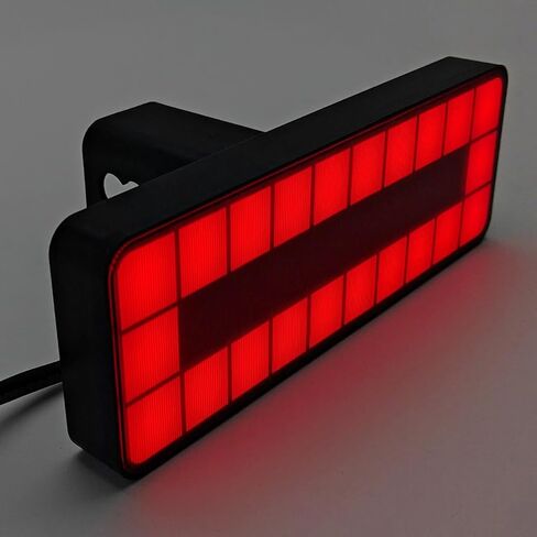 2" Receiver Tow Hitch Light Cover Pixel Bright LED RV SUV Van Truck Rectangler Small Square Red Reflector with Plug Brake Reverse Sequential Signal in Saudi Arabia
