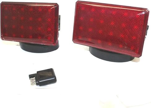 Rechargeable Wireless 48 LED Towing Light Signal Kit Truck Boat Haul Tow Lights, Black in Saudi Arabia