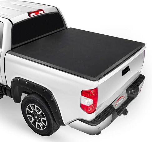 غطاء تونيو لسرير الشاحنة الصلب ثلاثي الطي متوافق مع Honda Ridgeline 2017-2026 Fleetside (ليس للجانب الجانبي) سرير بطول 5 أقدام من الألياف الزجاجية المقوى بالبوليمر، مقاوم للماء، ومضاد للسرقة in Kuwait