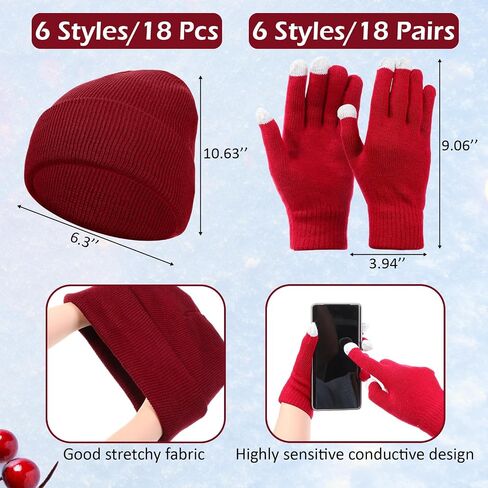 Suhine 72 Pcs Winter Warm Beanie Hat Plaid Scarf Socks and Touchscreen Gloves Set Unisex Knitted Thick Winter Beanies Scarf Gloves Socks Bulk for Women Men Homeless Warm Cozy Donation Charity Gift in Saudi Arabia