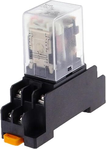 مرحل طاقة LY2NJ DPDT 8 سنون مع قاعدة مقبس، مرحل ملف HH62P JQX-13F، غطاء شفاف، تحكم صناعي (110 فولت تيار متردد) in Saudi Arabia