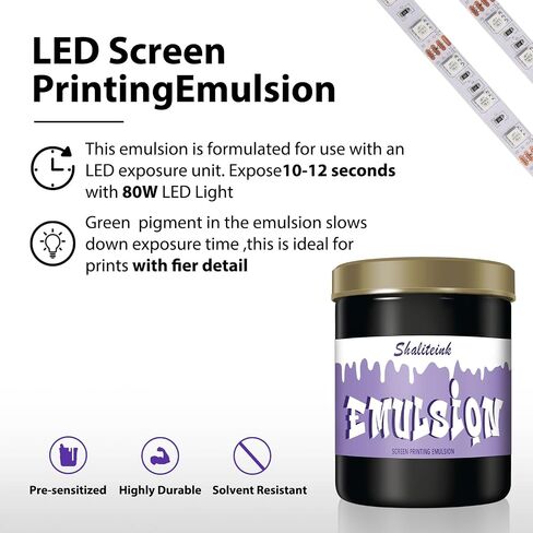 Shaliteink Screen Printing Emulsion Premium Pre-Sensitized Photo Emulsion for Silk Screen Printing,Screen Printing Ink Applications,Screen Printing Kit,Screen Printing Supplies(32oz) in Saudi Arabia