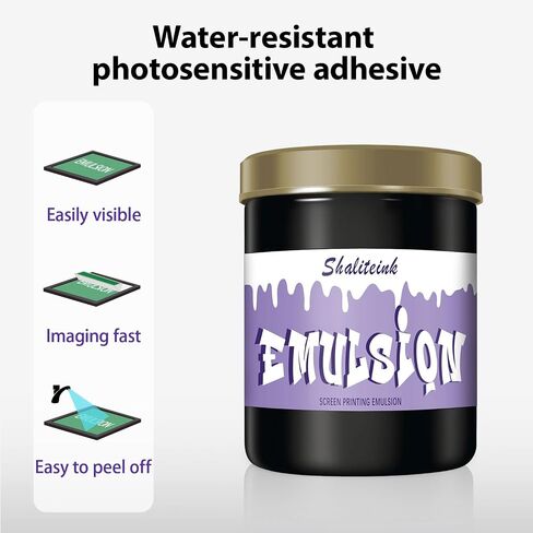 Shaliteink Screen Printing Emulsion Premium Pre-Sensitized Photo Emulsion for Silk Screen Printing,Screen Printing Ink Applications,Screen Printing Kit,Screen Printing Supplies(32oz) in Saudi Arabia