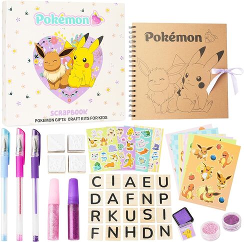 Pokemon Scrapbook Craft Kit for Kids, All-in-One Set with Gel Pens, Glitter, Sticker Sheets, Scrapbook Supplies, Art Supplies, Gifts for Kids in Saudi Arabia