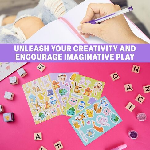 Pokemon Scrapbook Craft Kit for Kids, All-in-One Set with Gel Pens, Glitter, Sticker Sheets, Scrapbook Supplies, Art Supplies, Gifts for Kids in Saudi Arabia