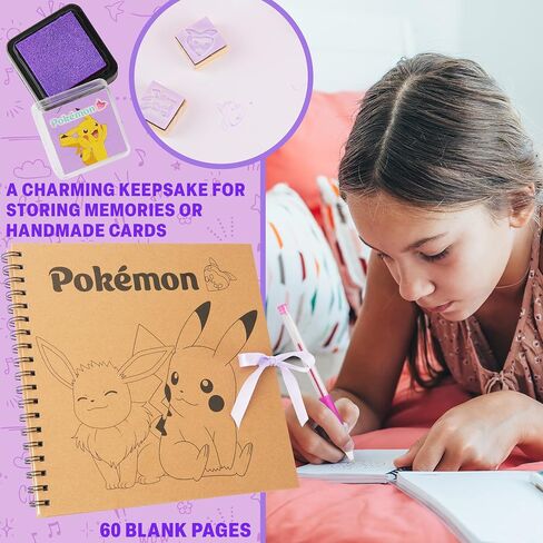Pokemon Scrapbook Craft Kit for Kids, All-in-One Set with Gel Pens, Glitter, Sticker Sheets, Scrapbook Supplies, Art Supplies, Gifts for Kids in Saudi Arabia