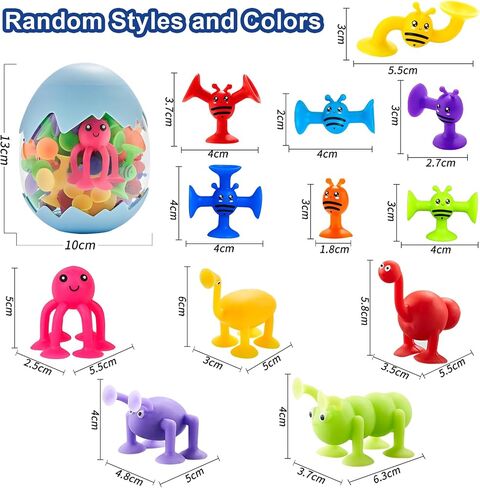 Suction Cup Toy for Baby Age 3, Suction Toys 40PCS Kids Bath Toys Ages 4-8 | Toddler Window Shower Bathtub Building Toys, Montessori Sensory Stress Release Birthday Xmas Gifts for 6-8 Years Old Boy Girl in Saudi Arabia