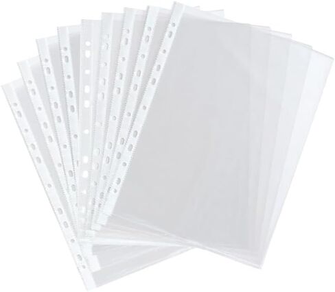 100 Pcs Waterproof A4 Document Folder - Clear Plastic File Folders Transparent Paper Holder Sleeves for Organization in Saudi Arabia
