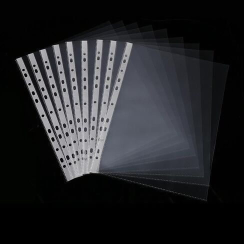 100 Pcs Waterproof A4 Document Folder - Clear Plastic File Folders Transparent Paper Holder Sleeves for Organization in Saudi Arabia